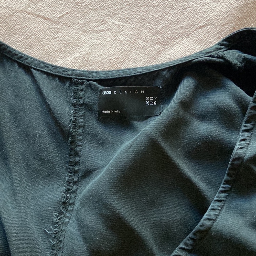 ASOS Design soft denim wrap smock dress - Picture 4 of 7